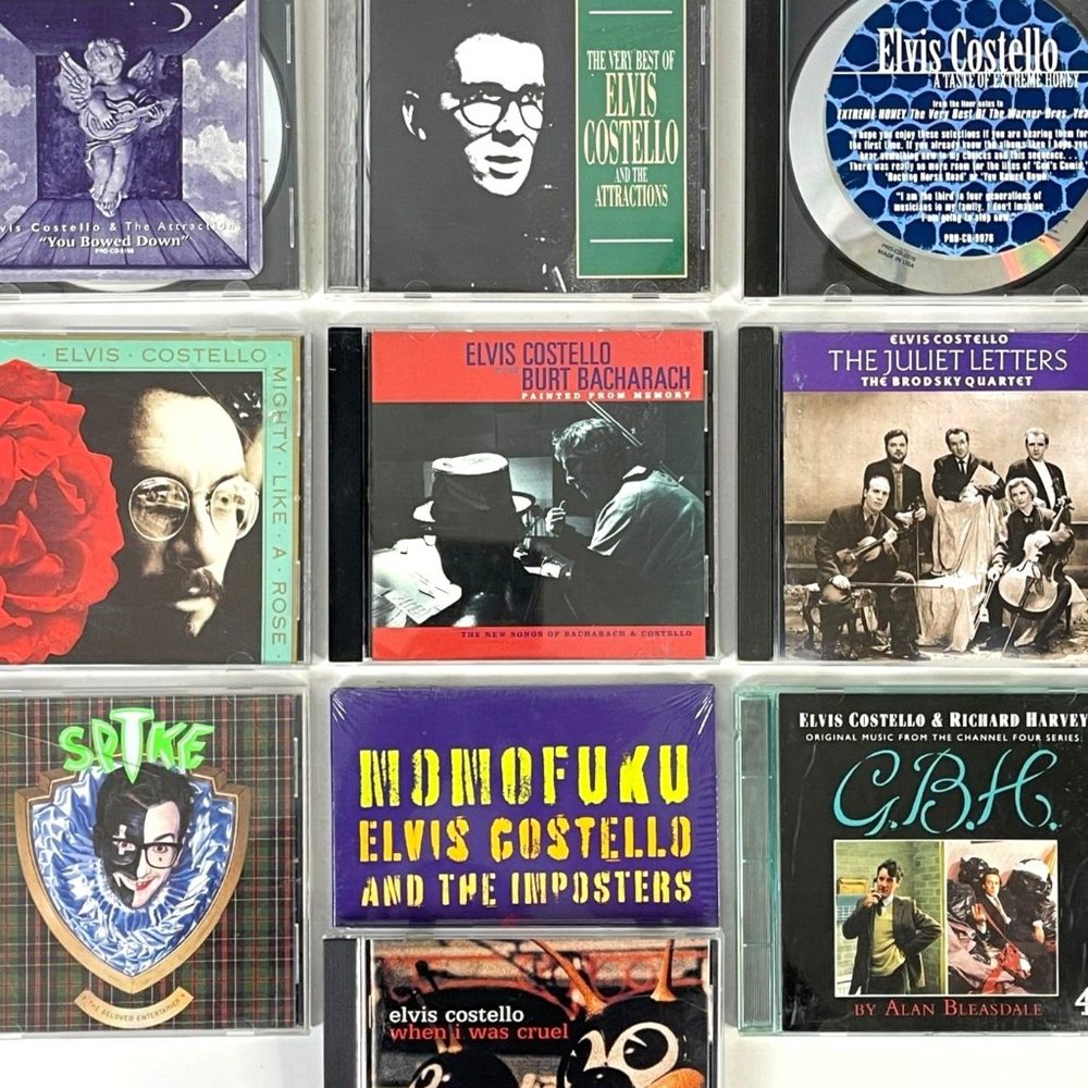 Elvis Costello 10 CD Lot Hits Spike Rose Cruel Brodsky Bacharach GBH Momo Promos